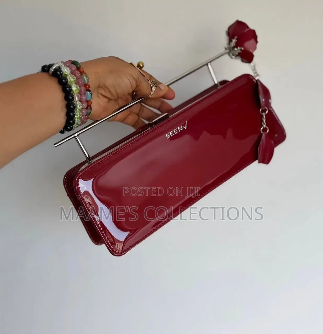 Metallic Structured Party Clutch Bag / Handbag