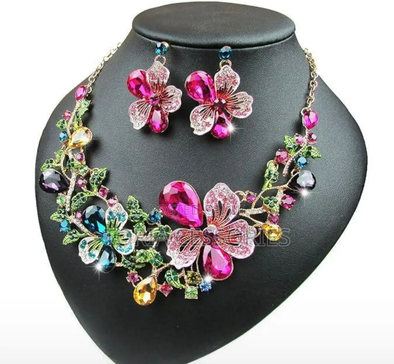 Floral Crystal Necklace