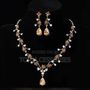 Floral Crystal Necklace