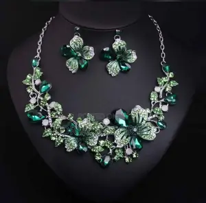 Floral Crystal Necklace