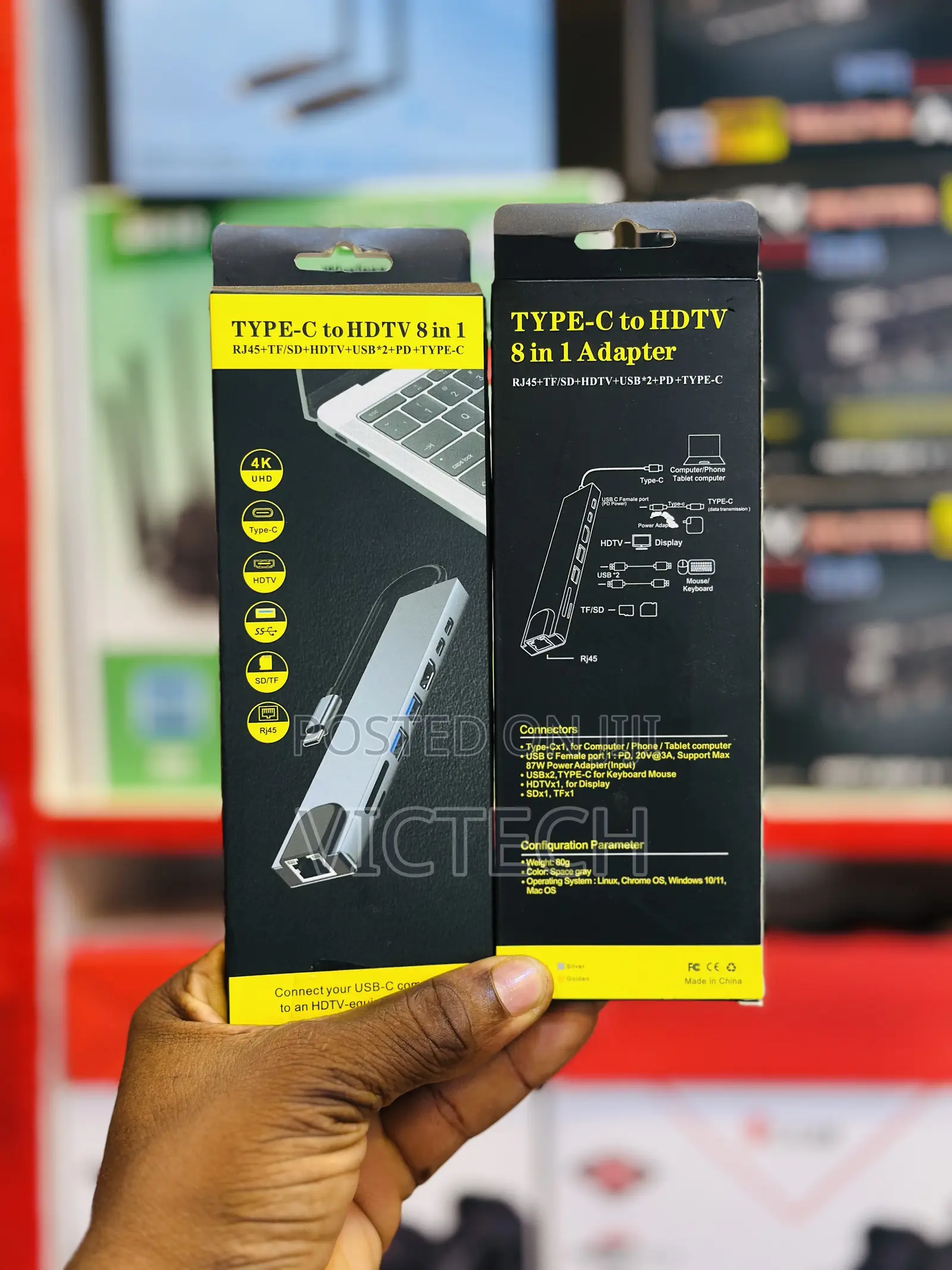 Type-C to HDTV Multifunction Adapter 8 Port