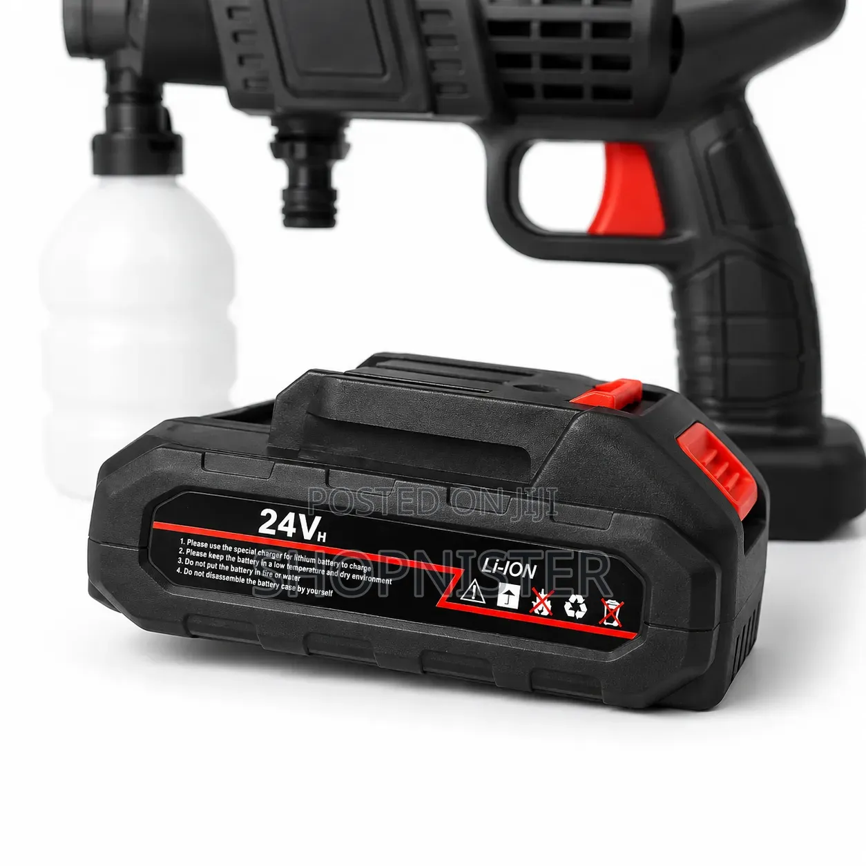 24v Cordless High-Pressure Washer Gun – Portable Car Wash Cleaning Kit