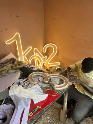 Numbers With Neon Light For Birthday