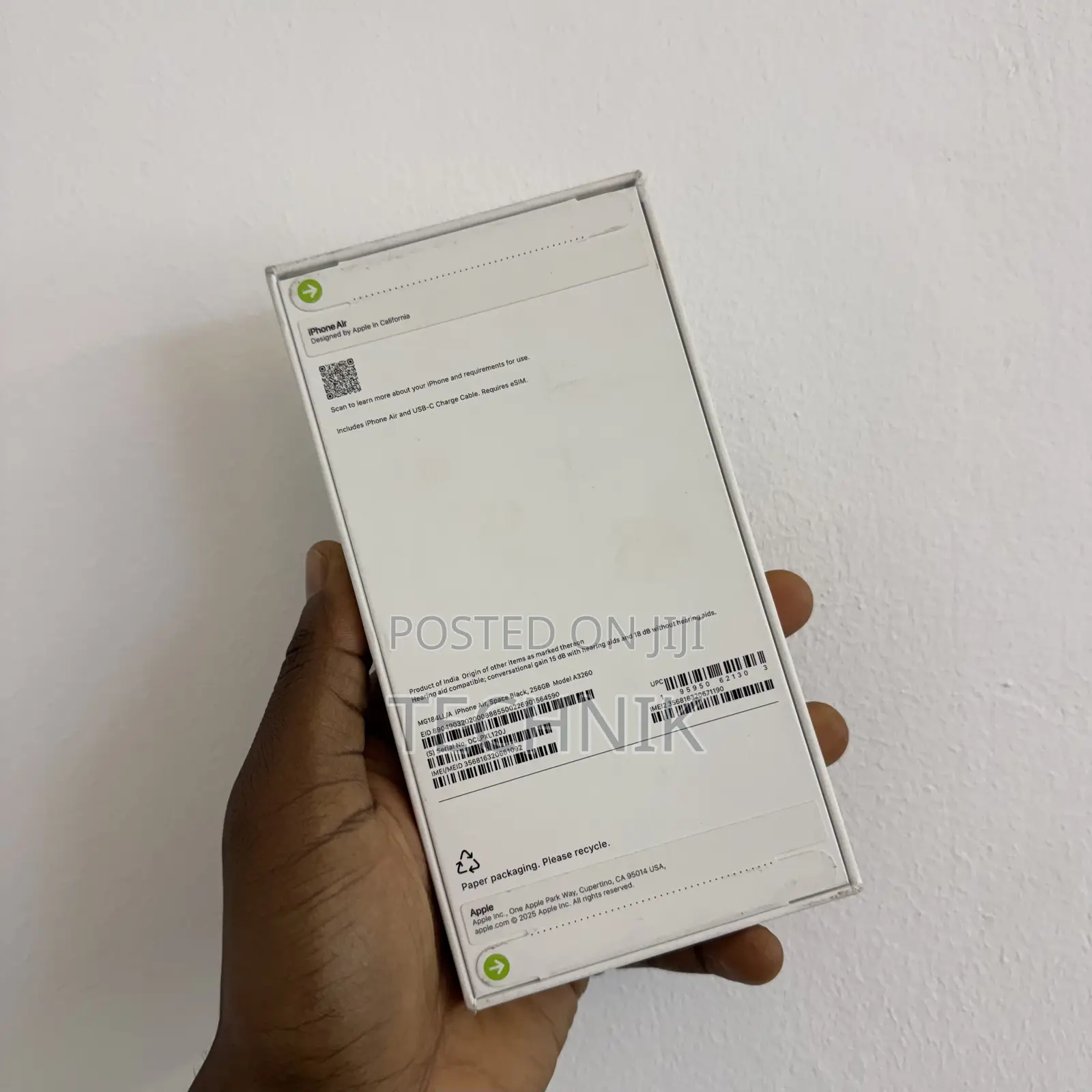 New Apple iPhone Air 256 GB Black