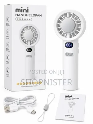 Rechargeable Digital Display Handheld Mini Fan
