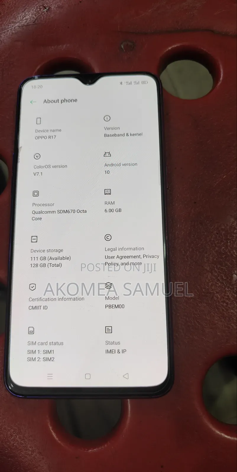 Oppo R17 128 GB Black