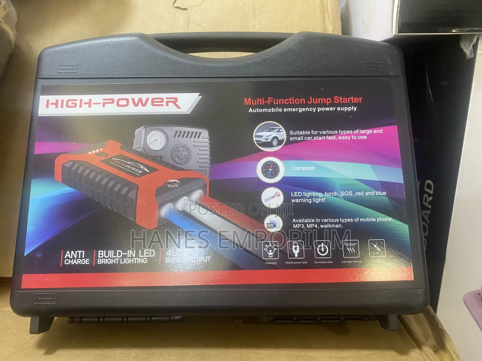 Portable Jump Starter Kits for All Cars Plus Led Torch + Powerbank