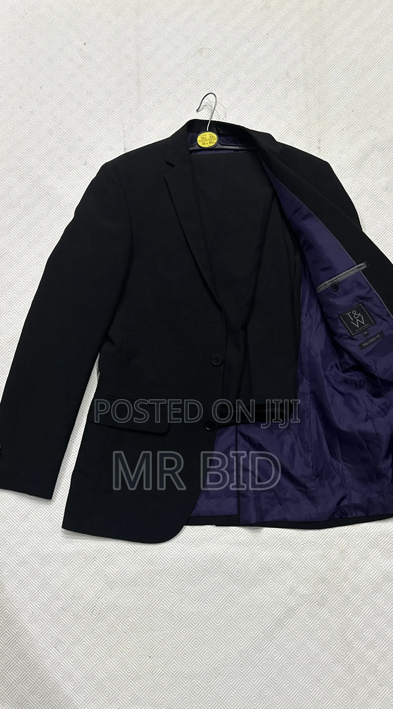Taylor Wright Black Suit 36l With Trousers