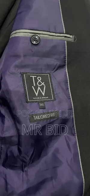 Taylor Wright Black Suit 36l With Trousers