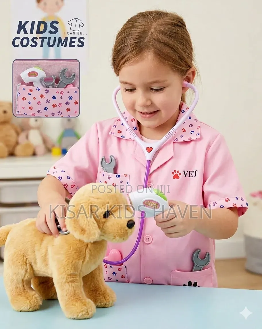 Veterinary Career Day Costume 3 to 5 Years ( Colour Pink and Green)