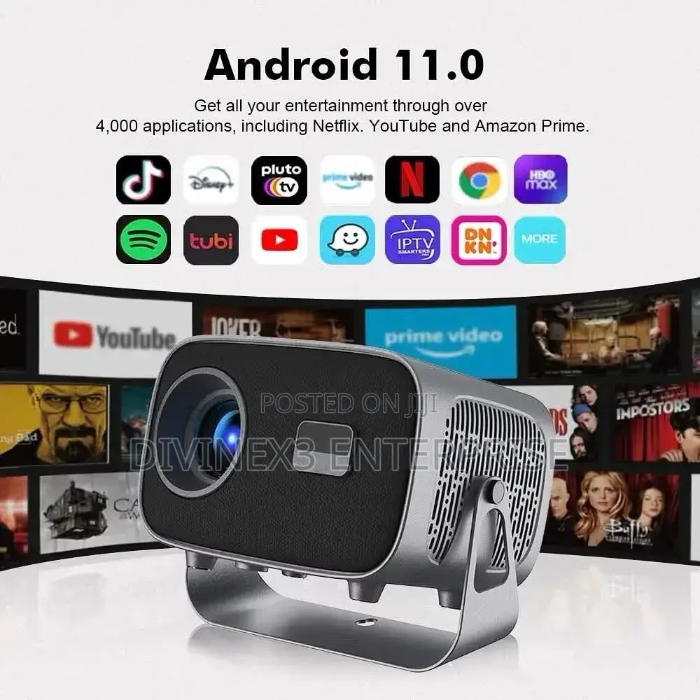 Android Led Projector With Wi-Fi and Bluetooth