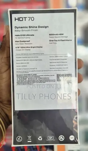 New Infinix Hot 70 128 GB Blue