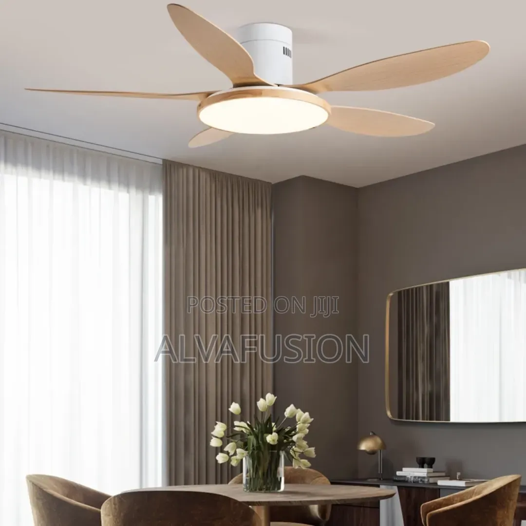 Modern Minimalist Remote Control Light Ceiling Fan 56 Inches
