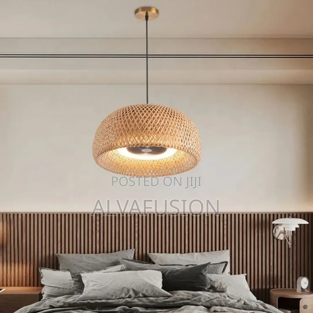 Bamboo Led Light Ceiling Fan