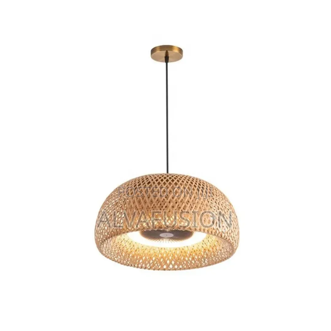 Bamboo Led Light Ceiling Fan