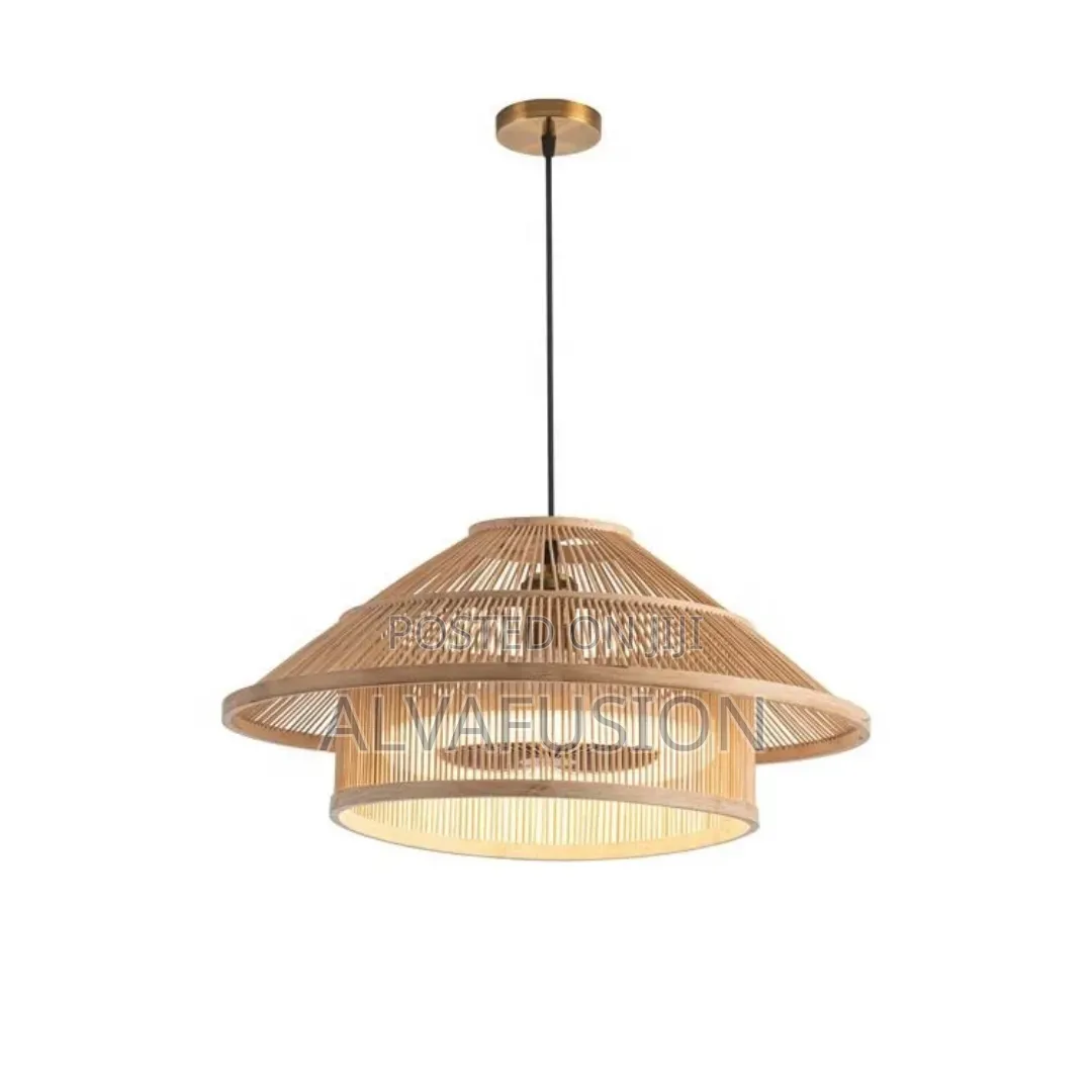 Bamboo Led Light Ceiling Fan