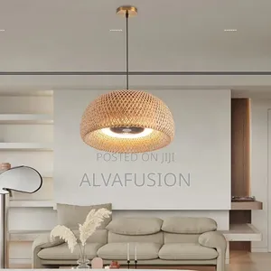 Bamboo Led Light Ceiling Fan