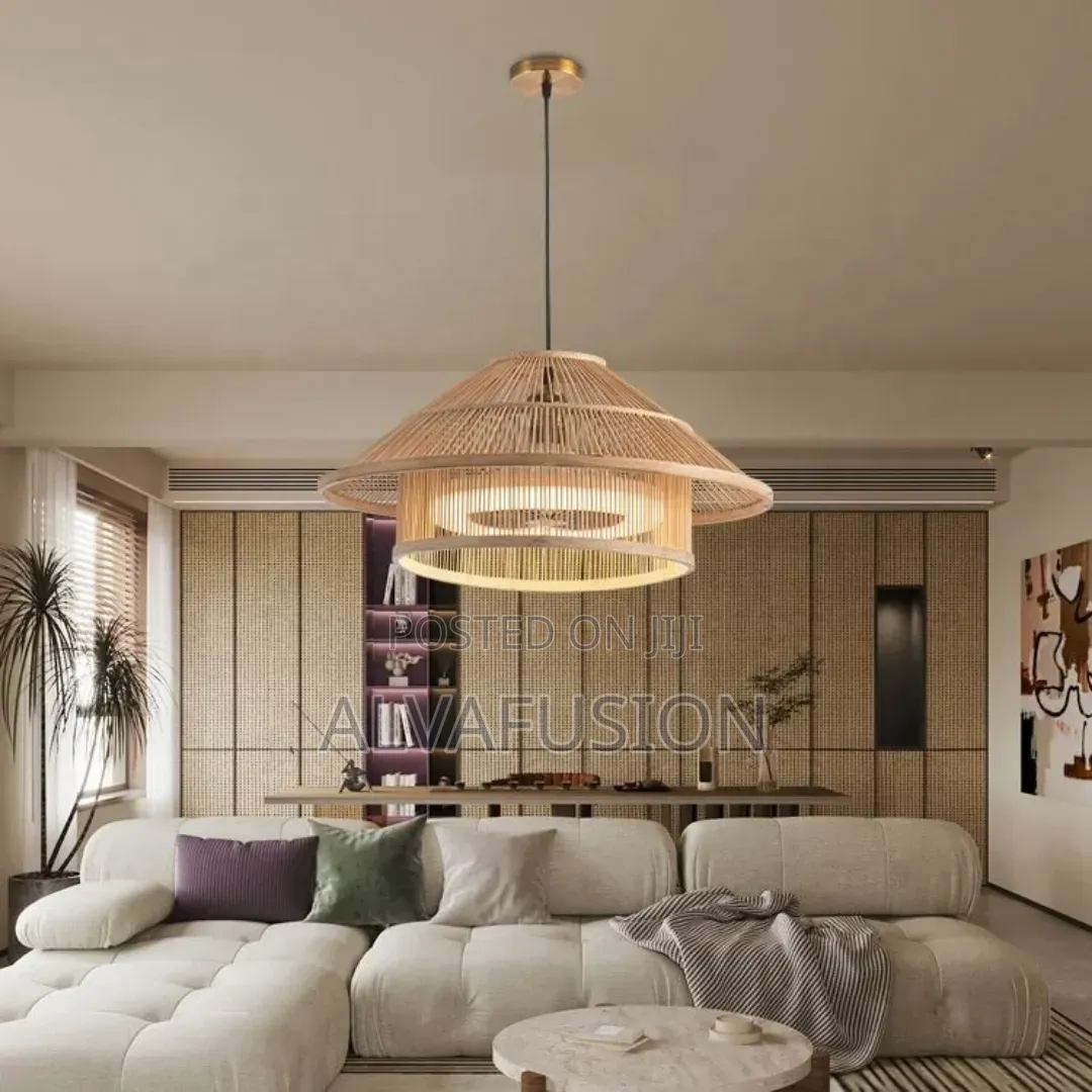 Bamboo Led Light Ceiling Fan