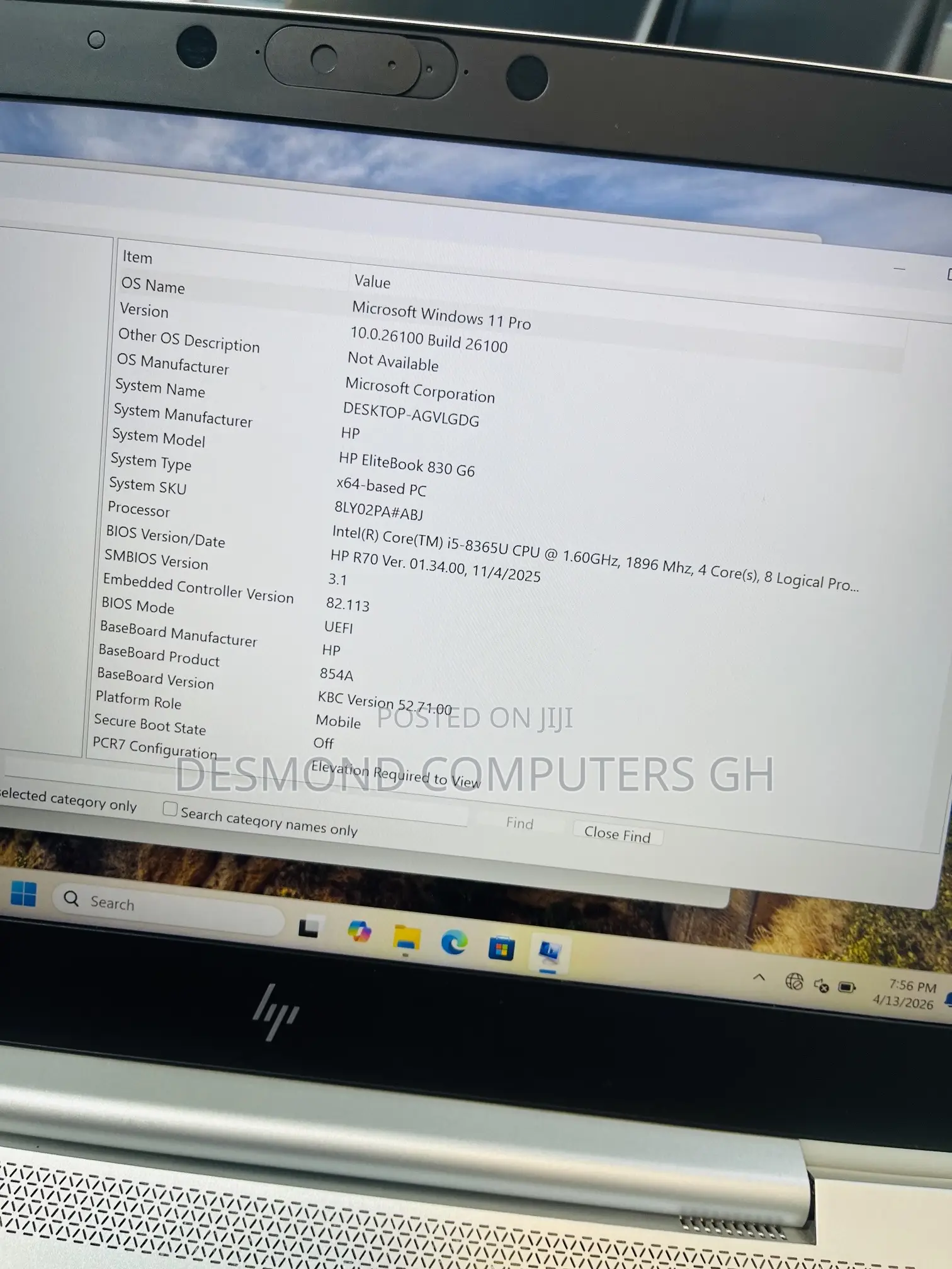 Laptop HP EliteBook 830 G6 8GB Intel Core i5 SSD 256GB