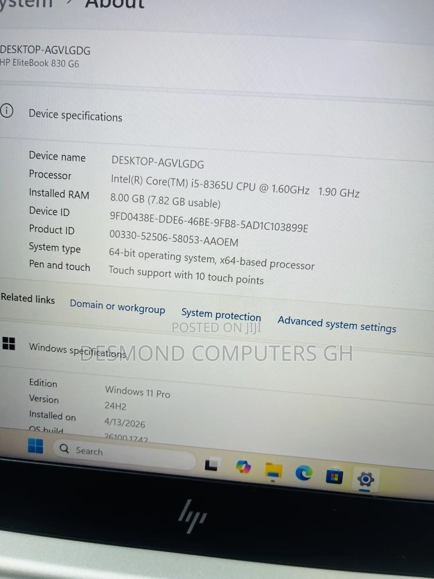 Laptop HP EliteBook 830 G6 8GB Intel Core i5 SSD 256GB