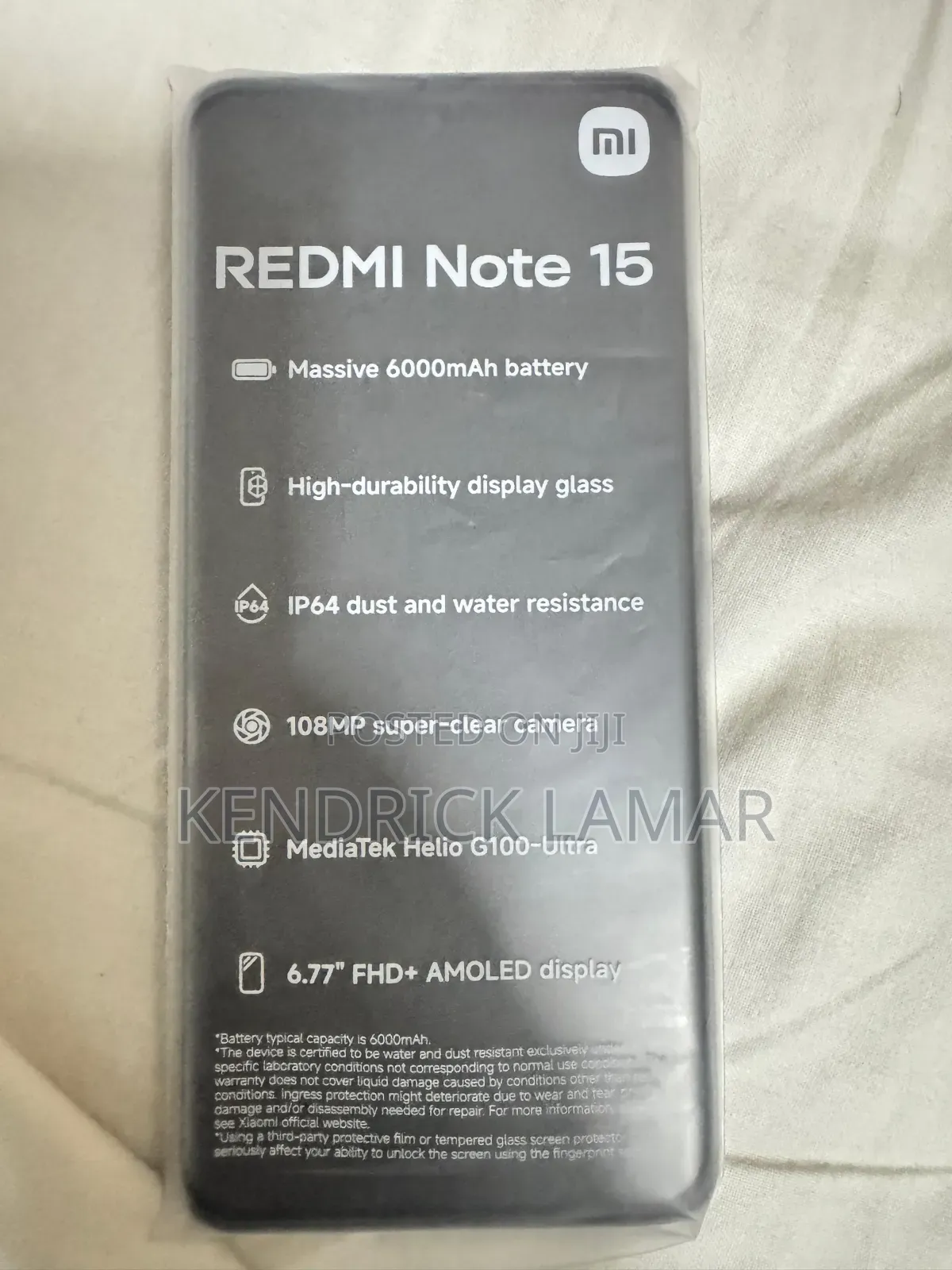 New Xiaomi Redmi Note 15 256 GB Black