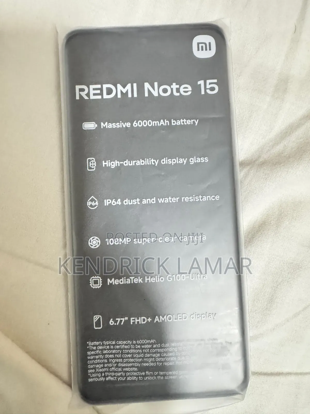 New Xiaomi Redmi Note 15 256 GB Black