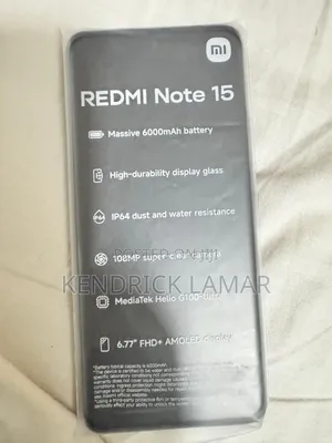 New Xiaomi Redmi Note 15 256 GB Black