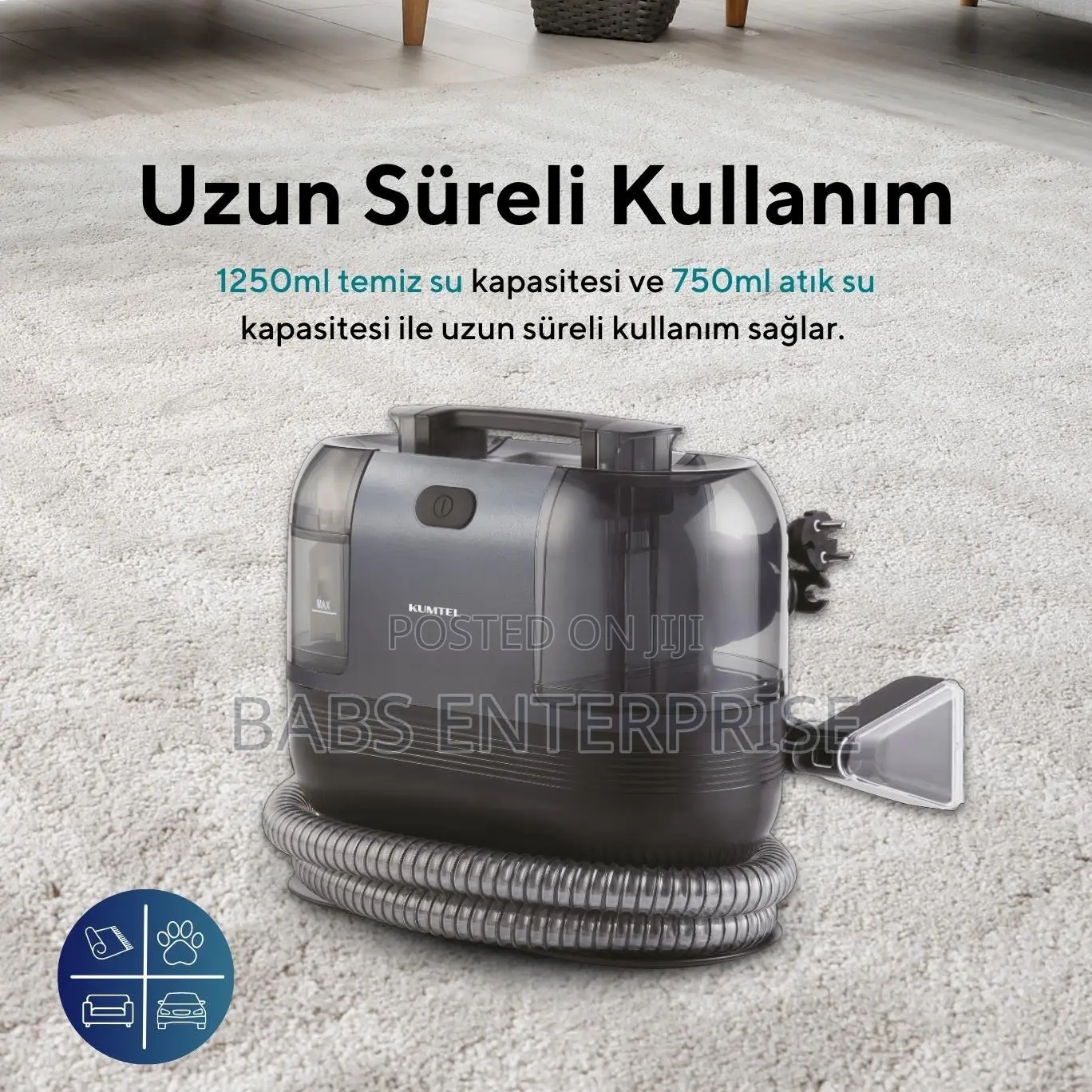 Kumtel Upholstery and Carpet Cleaning Machine 450w 14kpa HCC-02
