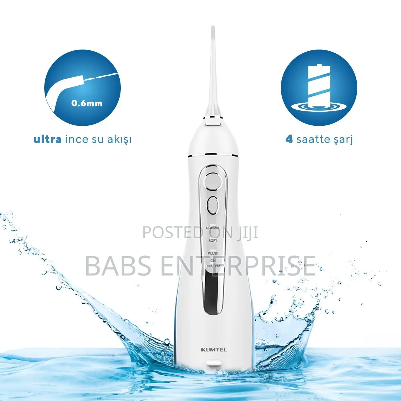 Kumtel Caremi Rechargeable 3-Head Dental and Oral Irrigator HDD-01