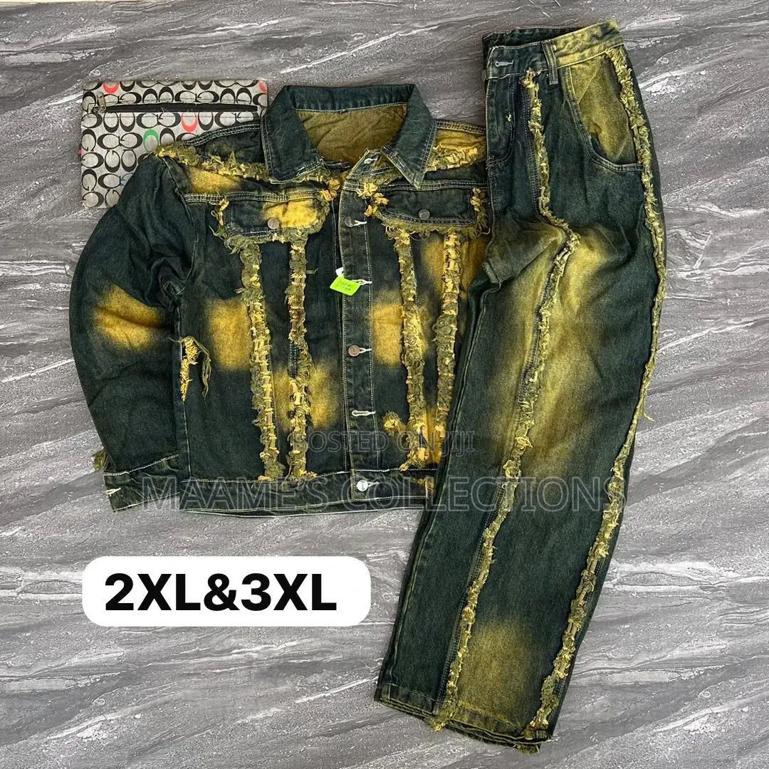 Men’S Denim Jeans Jacket Top And Down Available