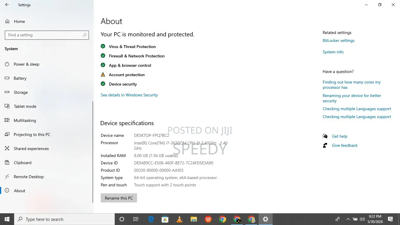 Laptop Lenovo ThinkPad 10 8GB Intel Core i7 HDD+SSD 128GB