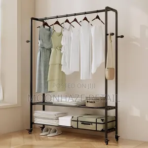 Heavy Duty Metal Clothes Organizer Hanger Shoe Rack Stand