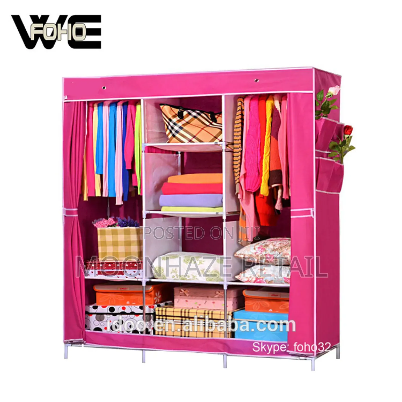 Collapsible Fabric Wardrobe / Portable Moving Closet