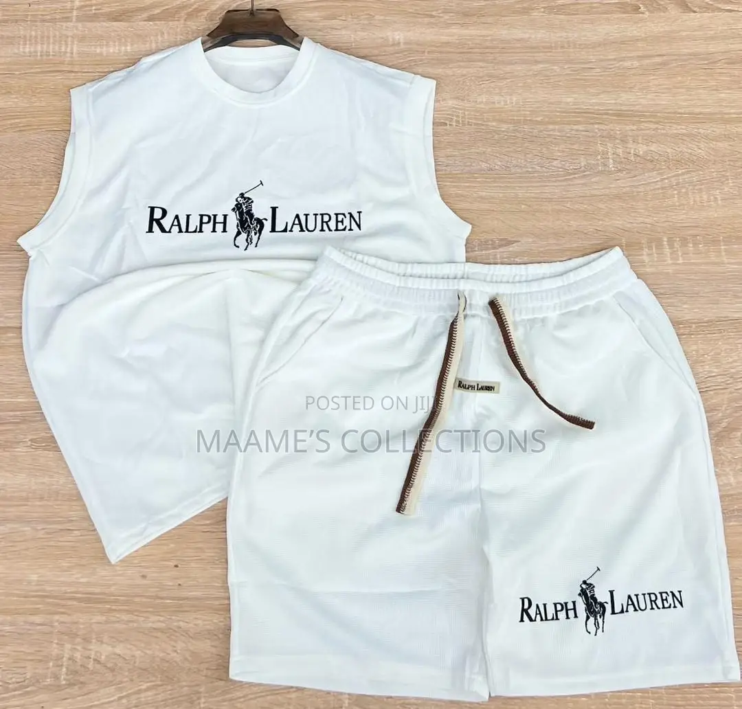 Men’S Designed Sleeveless / Armless / Tank Top and Down Shorts