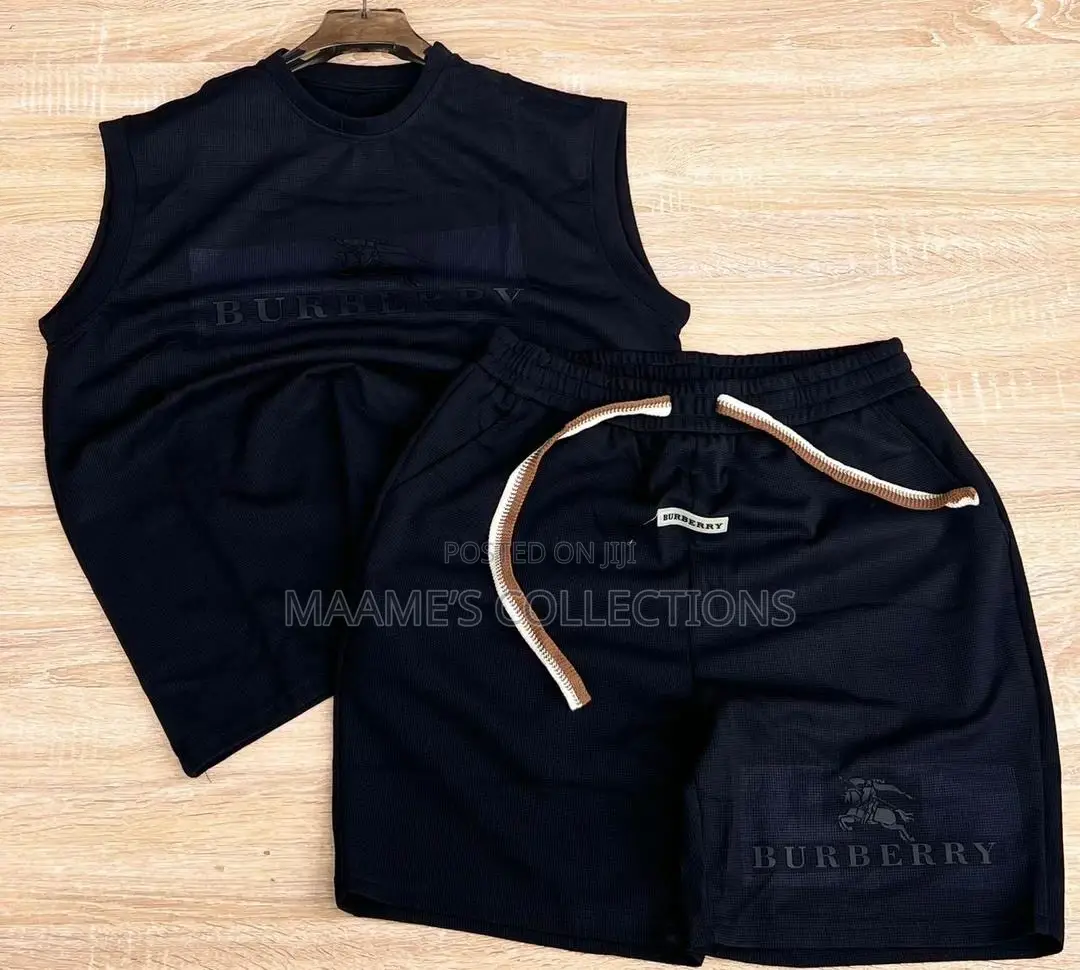 Men’S Designed Sleeveless / Armless / Tank Top and Down Shorts