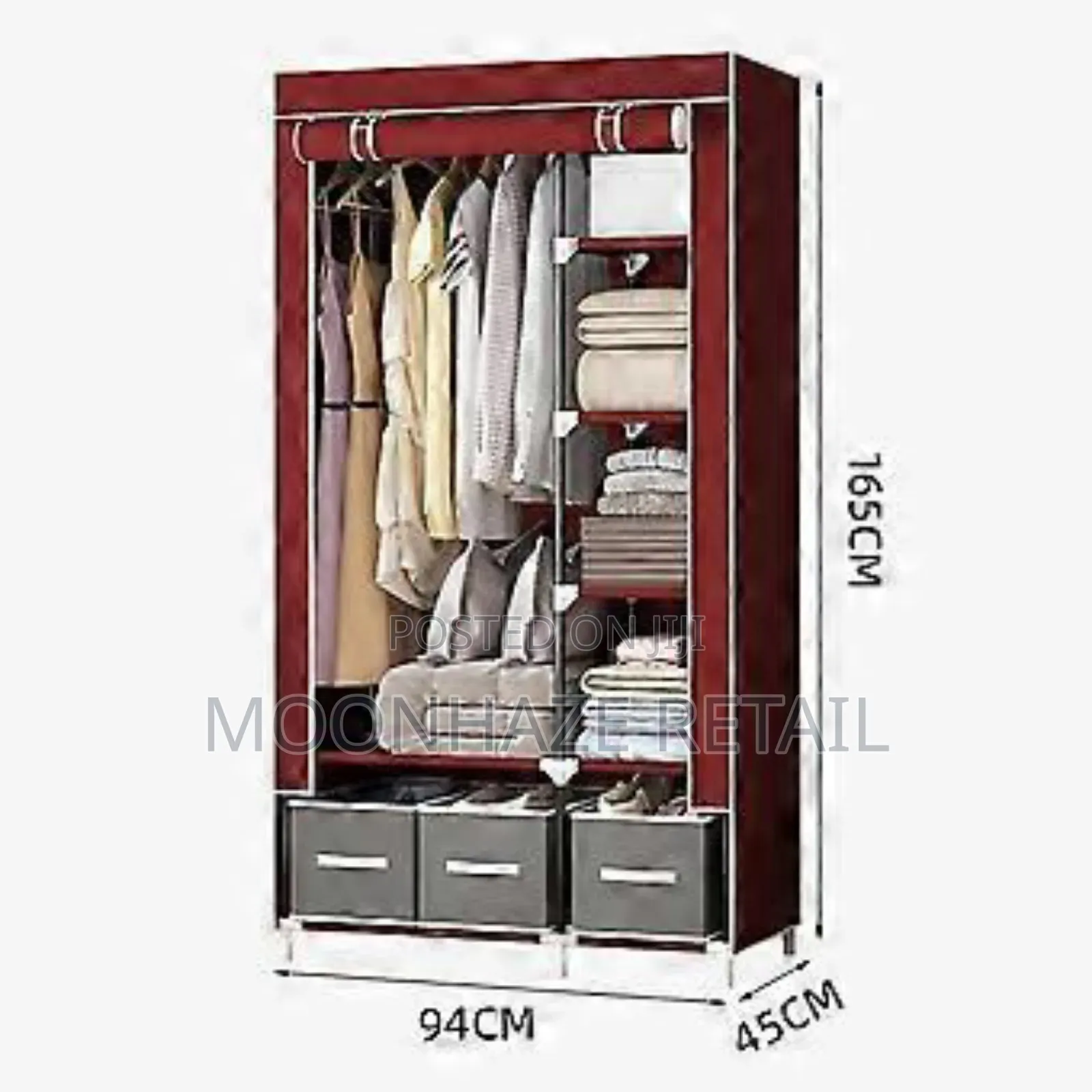 Heavy Duty Portable Cloth Wardrobe / Collapsible Closet
