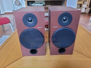 Powerful Sony Studio Passive Bookshelf Speakers Good Sound Quality