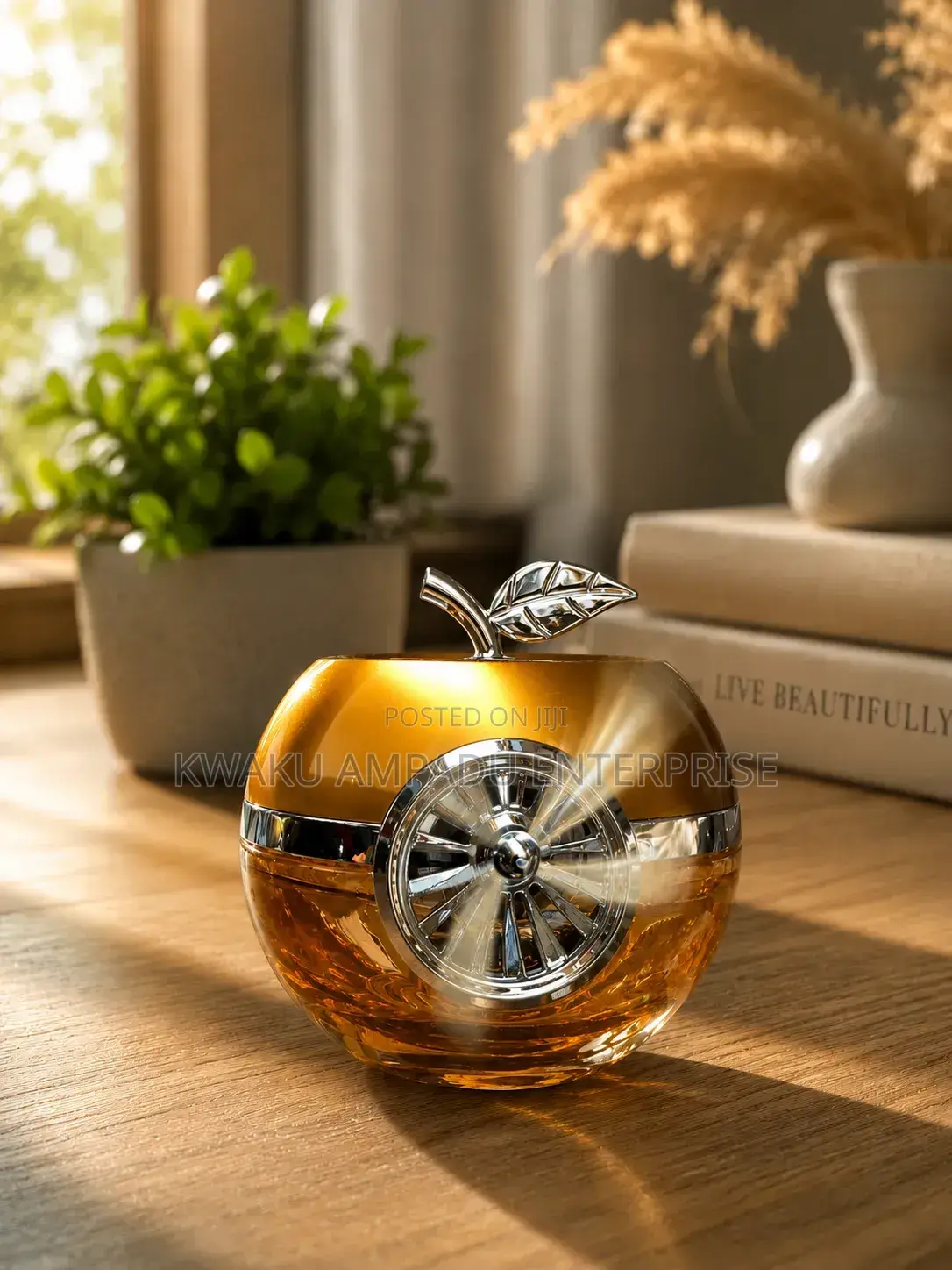 Luxury Apple Solar Rotating Car Air Freshener