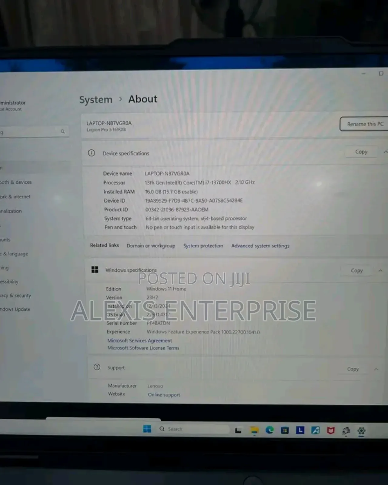 New Laptop Lenovo Legion 7 16GB Intel Core i7 SSD 1T