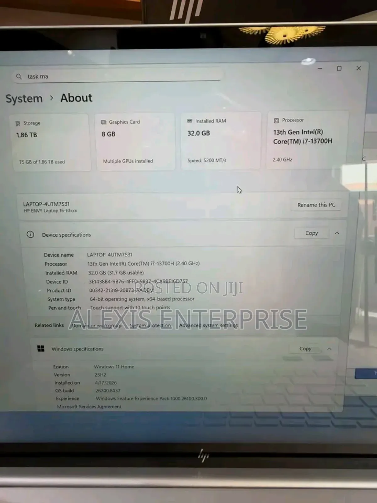 New Laptop HP Pavilion 15 32GB Intel Core i7 SSD 1T