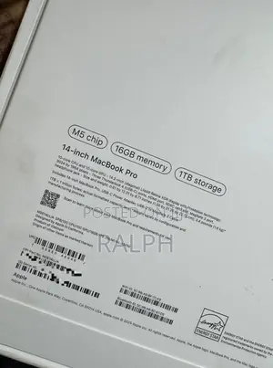 New Laptop Apple MacBook Pro 2025 M5 16GB Apple M5 SSD 1T