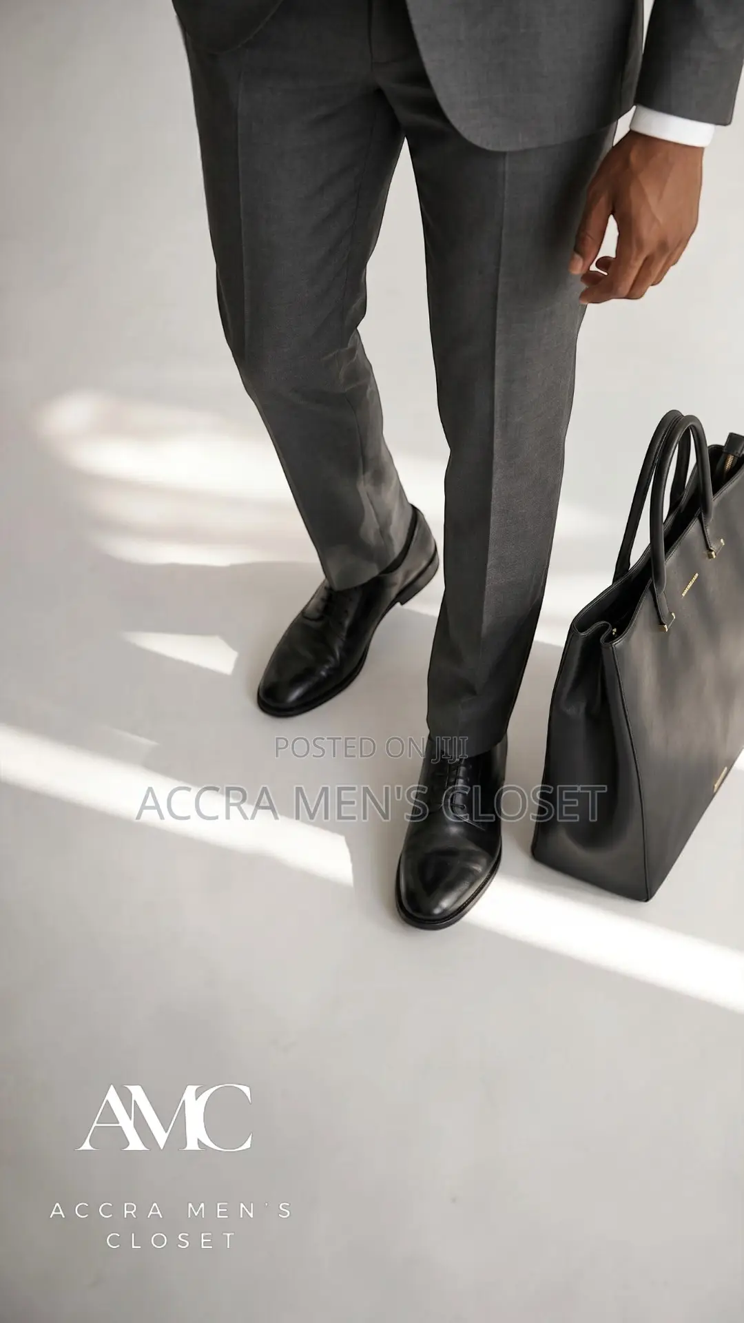 Men's Slim Fit Business Suit – 2 Piece Formal Suit in Charcoal Grey