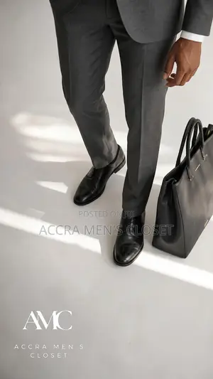 Men's Slim Fit Business Suit – 2 Piece Formal Suit in Charcoal Grey