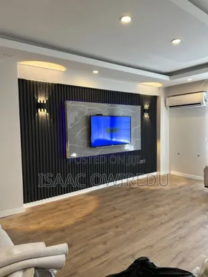 Television Wall Mounted Design With Colourful Lighting and Panels