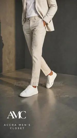 Men’S Slim Fit Cream Suit – 2 Piece Casual Smart Summer Suit