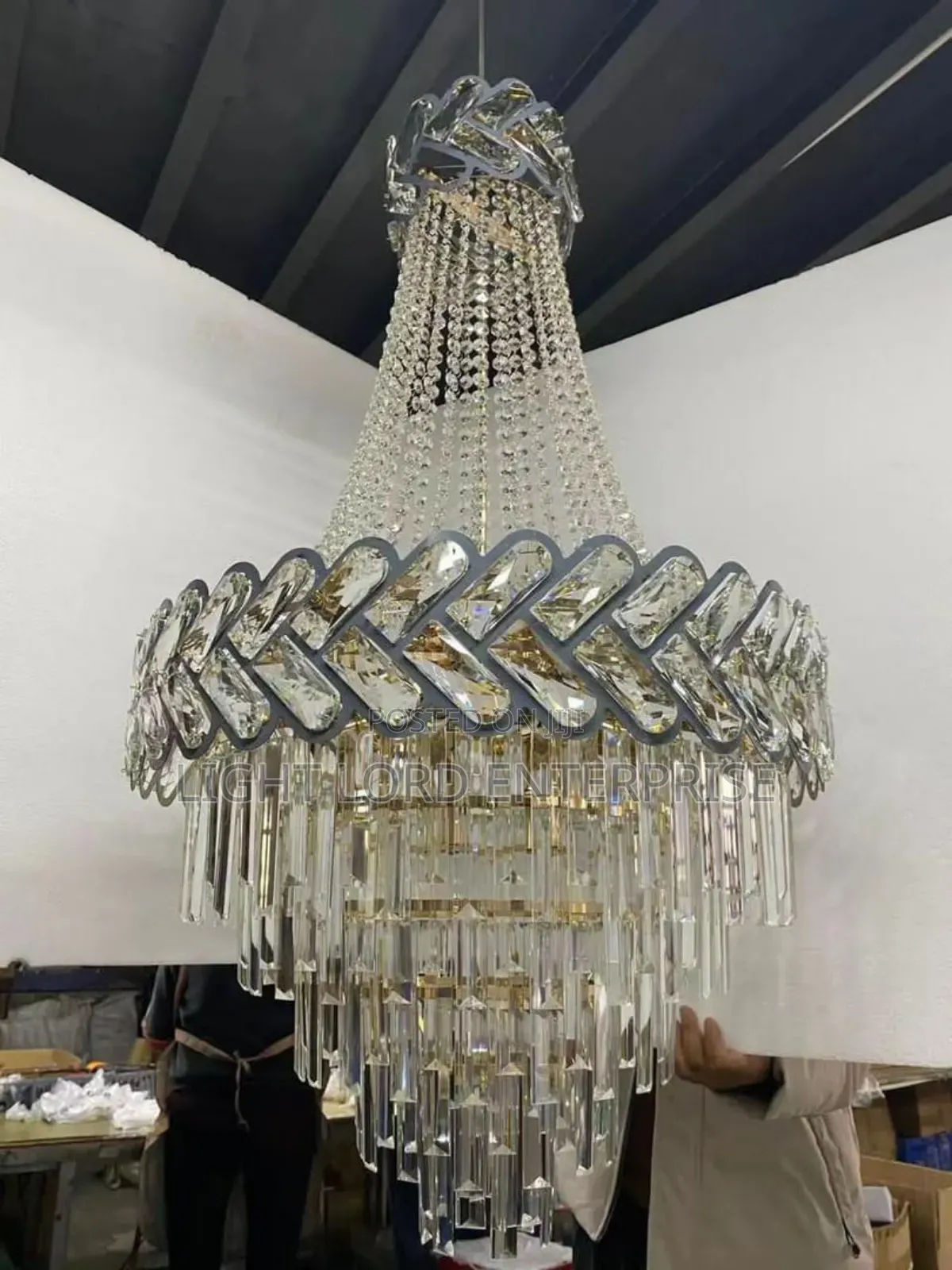 Transparent Crystal Chandeliers Light 600mm