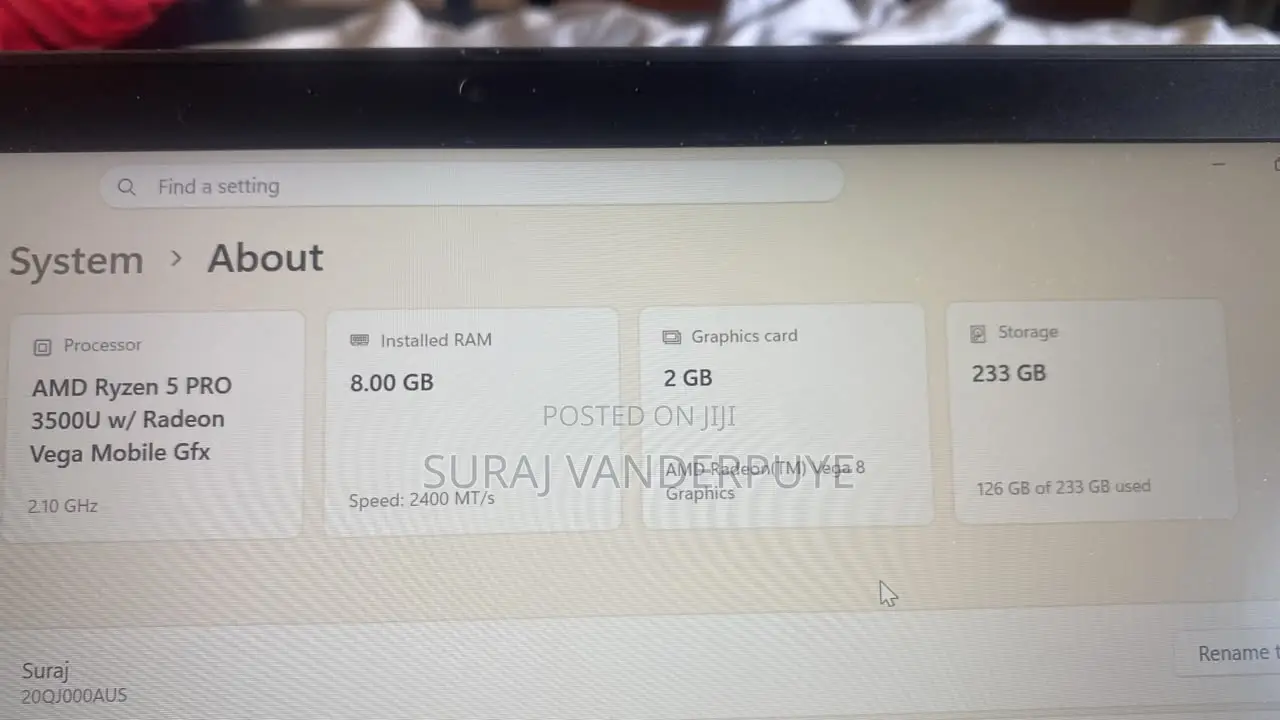 Laptop Lenovo ThinkPad t495s 8GB AMD Ryzen 5 SSD 256GB