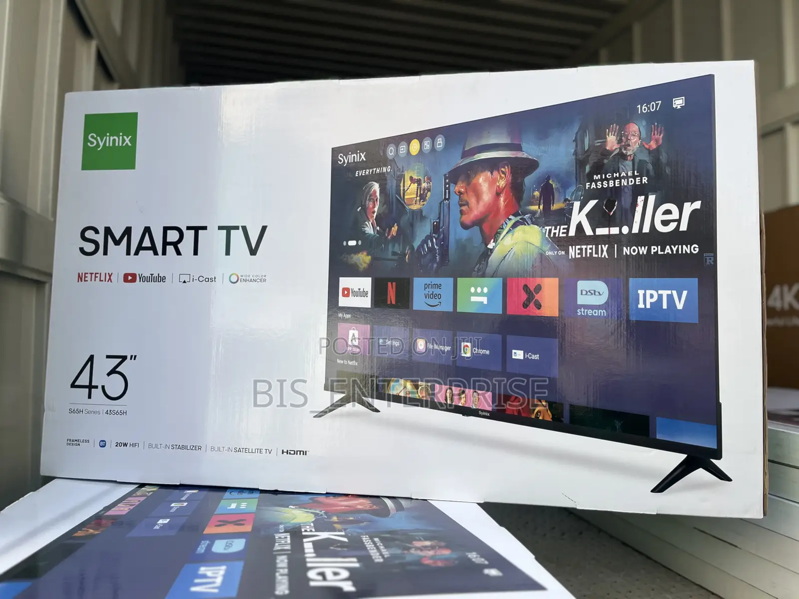 Syinix 43” Smart With I - Cast (Frameless Design )