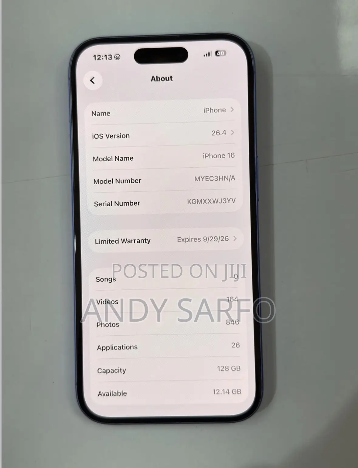 Apple iPhone 16 128 GB Blue