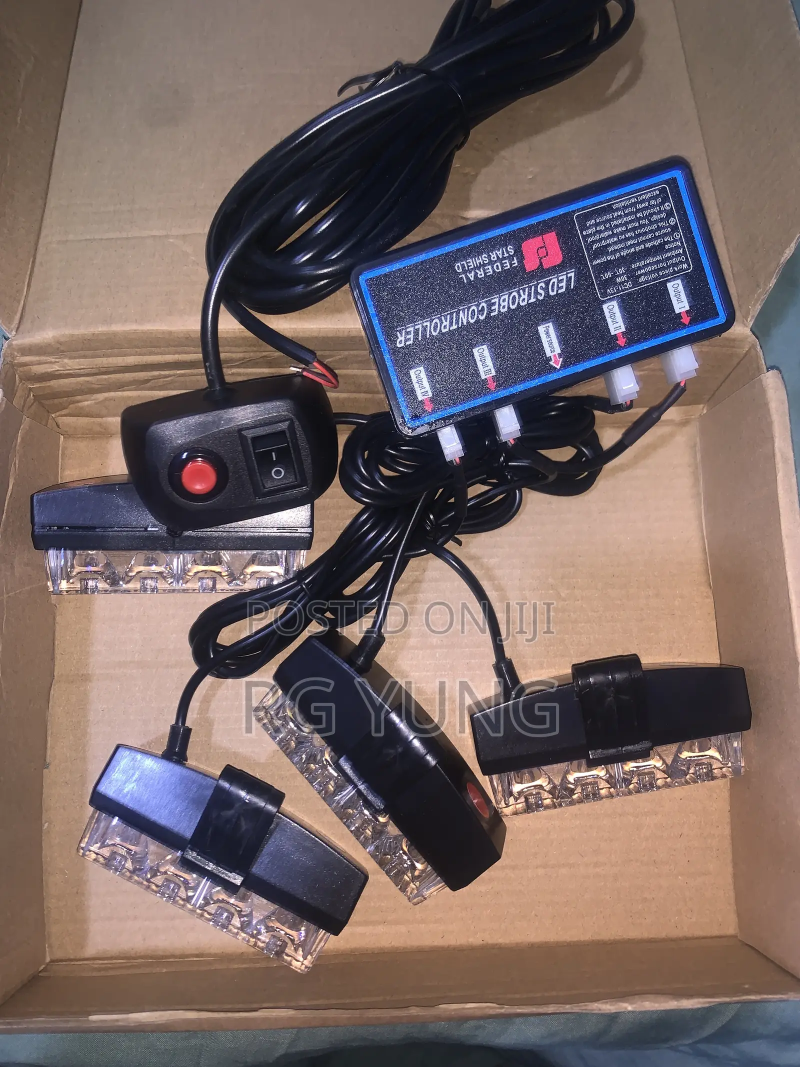 Led Police Light (Red Blue, 4 Pcs)